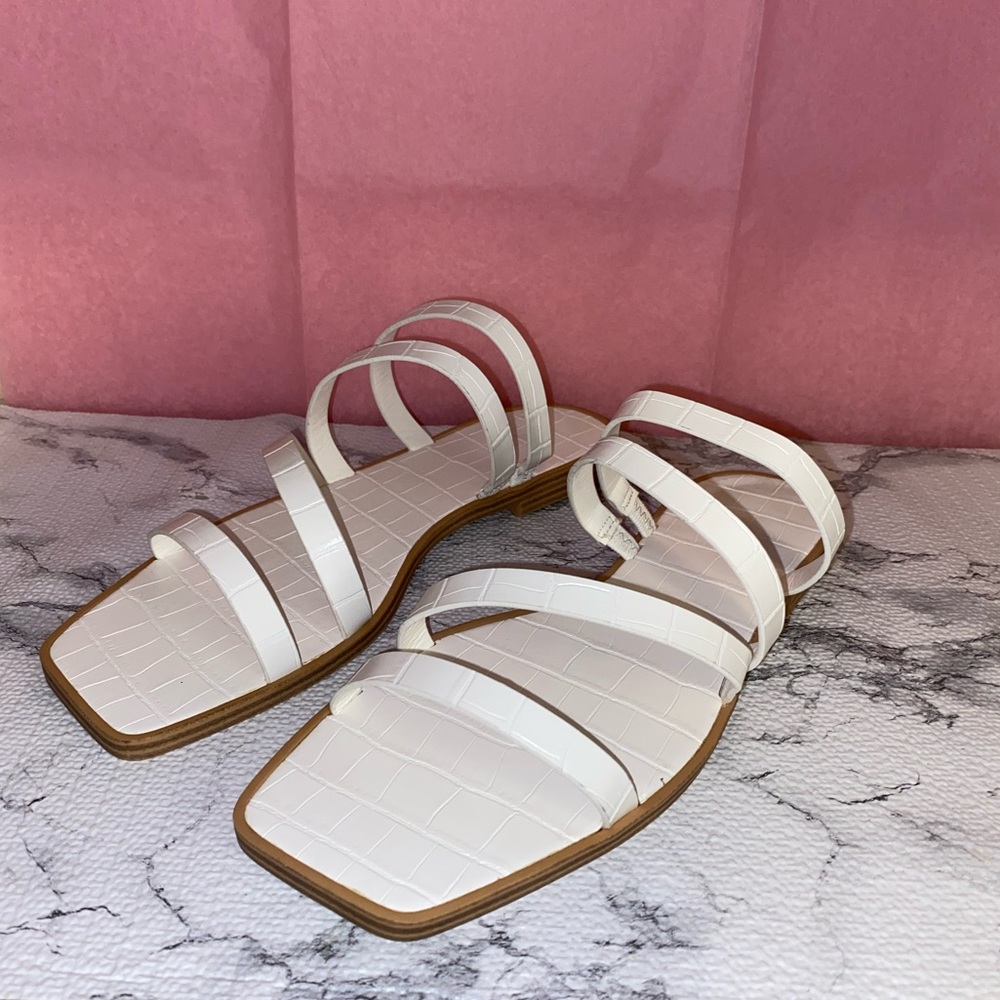 Brand new white ZBY sandals